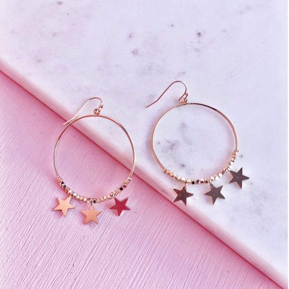Starstruck Hoop Earrings - Picture 2 of 3